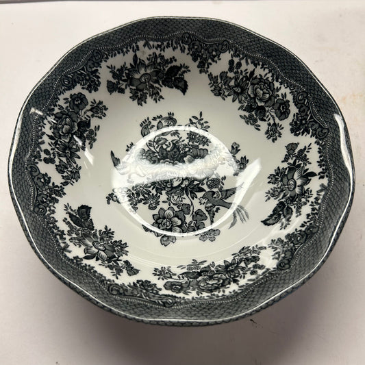 Victorian Black & White Floral Design Bowls (set of 2)