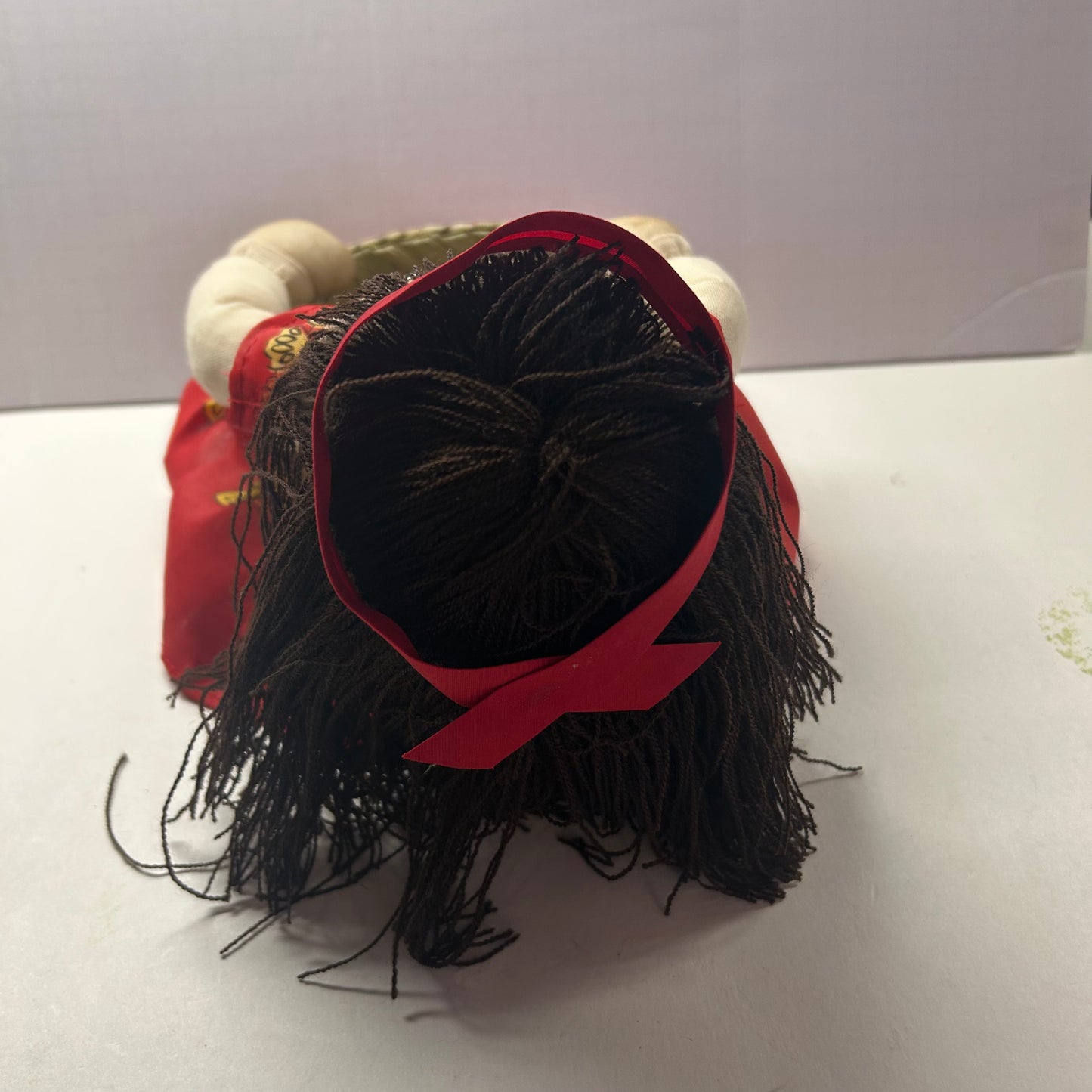 Vintage Decorative Indigenous Cloth Doll Basket
