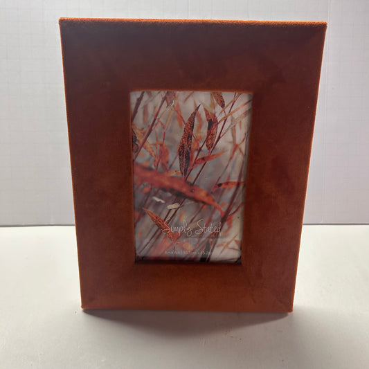 Dark Orange Suede Soft Textured Photo Frame 4x6