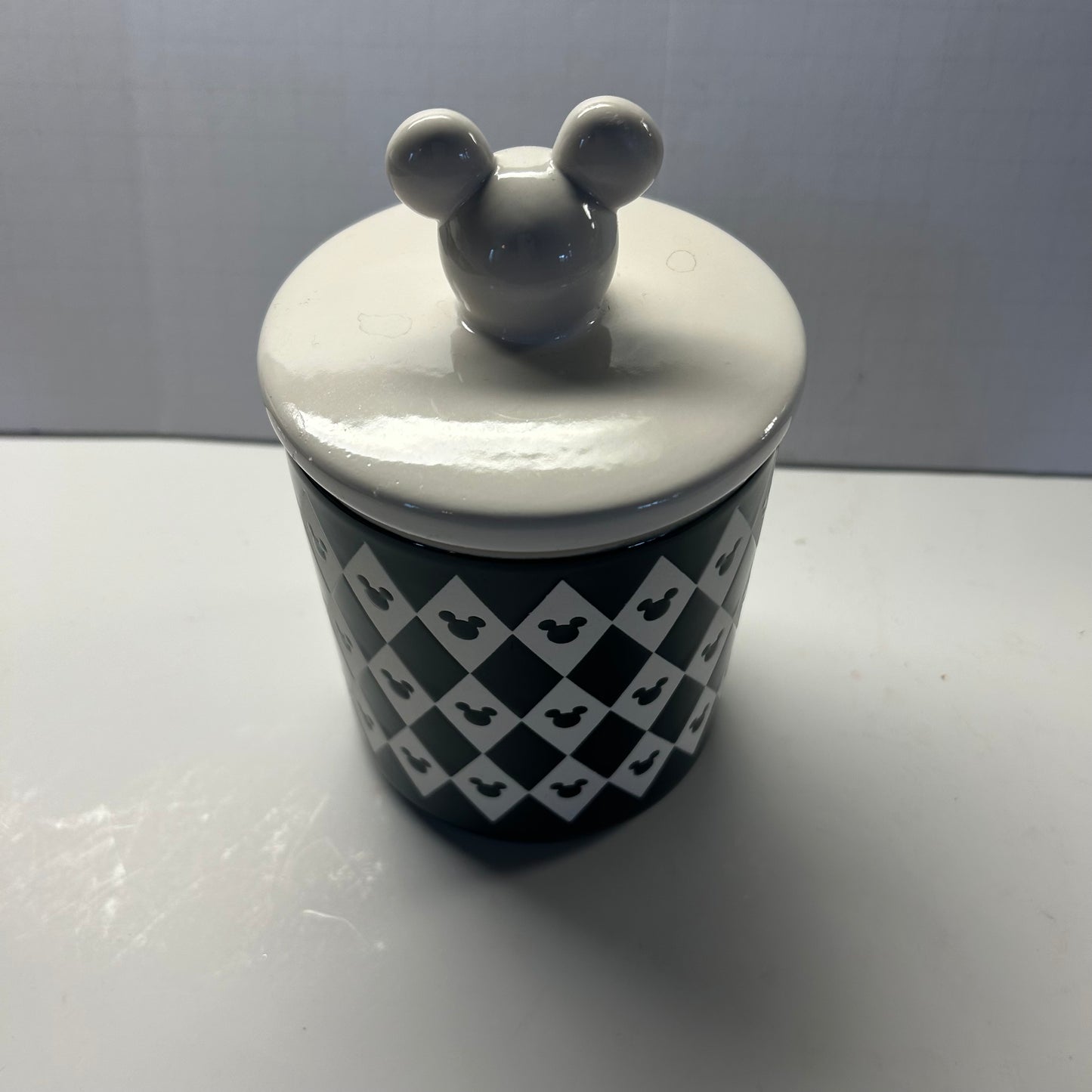 Disney Mickey Mouse Cannister Jar w/ White Lid