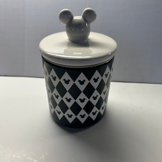 Disney Mickey Mouse  Cannister Jar w/ White Lid