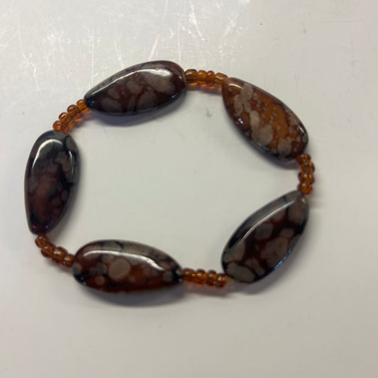 Brown tortoise Shell Design Bracelet stretchy