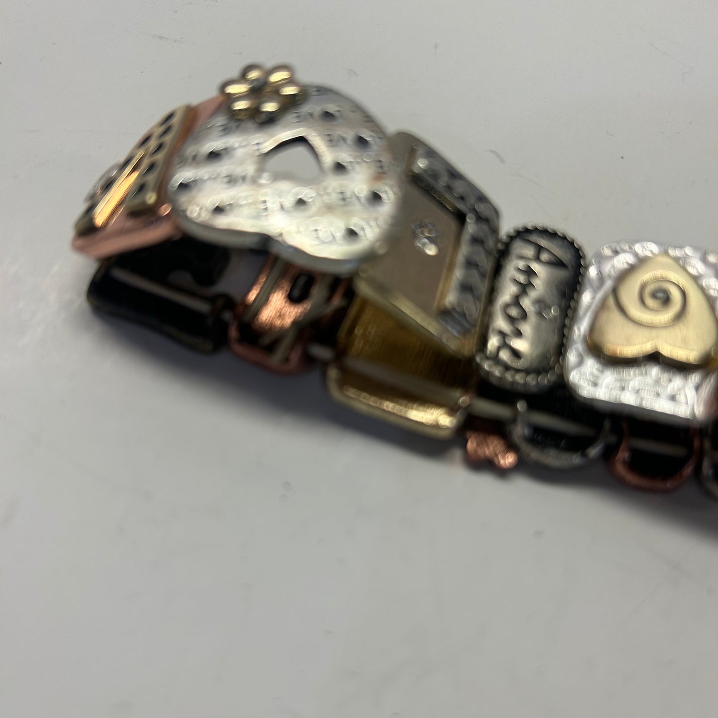 LOVE Multicolored Metal Bracelet (stretchy)
