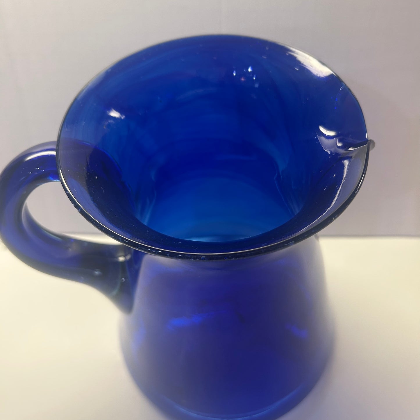 Cobalt Blue Glass Pitcher