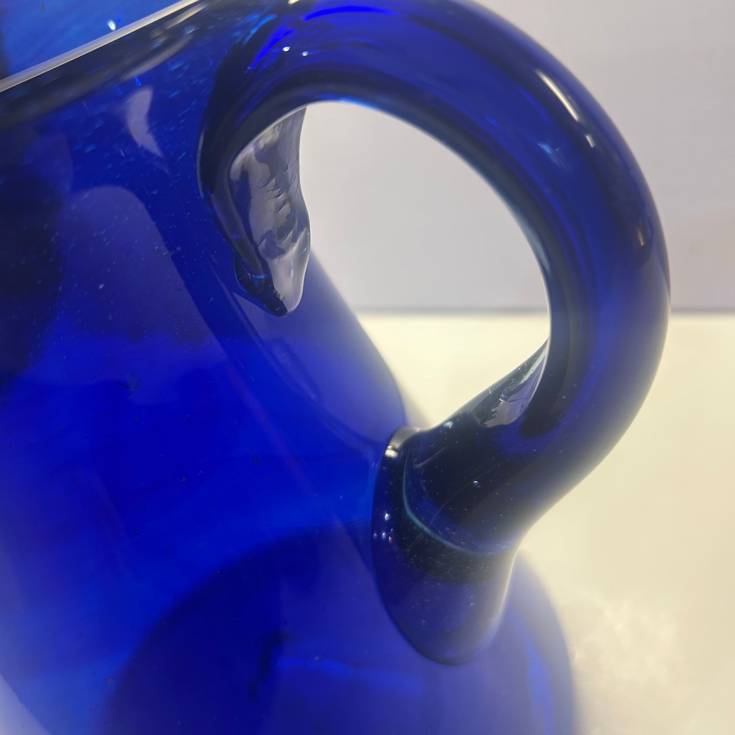 Cobalt Blue Glass Pitcher
