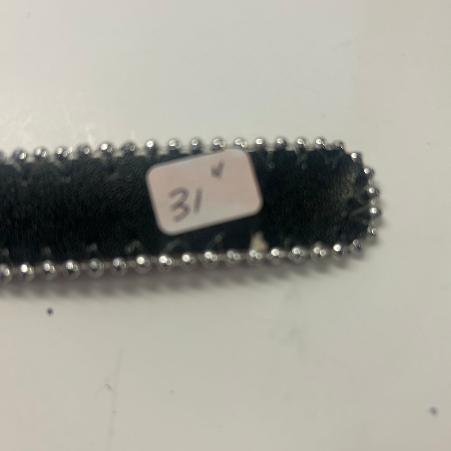 Pink Glitter Belt w/ Silver Beaded Trim for Girls 31”