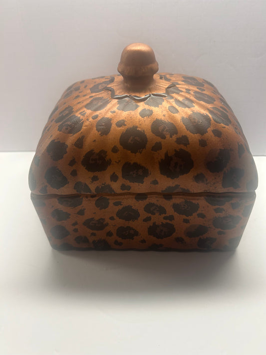 Leopard Ceramic Trinket Storage box