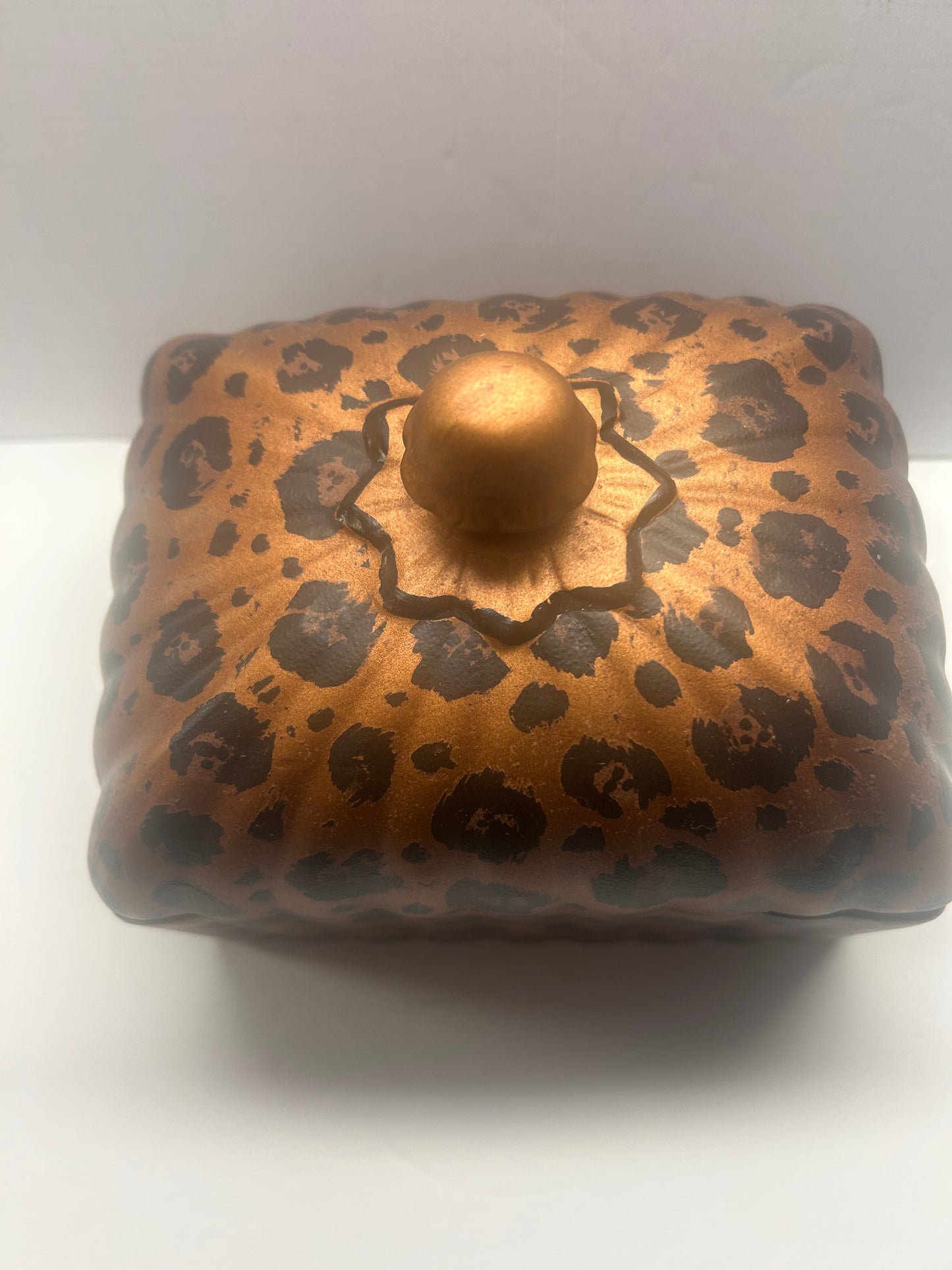 Leopard Ceramic Trinket Storage box