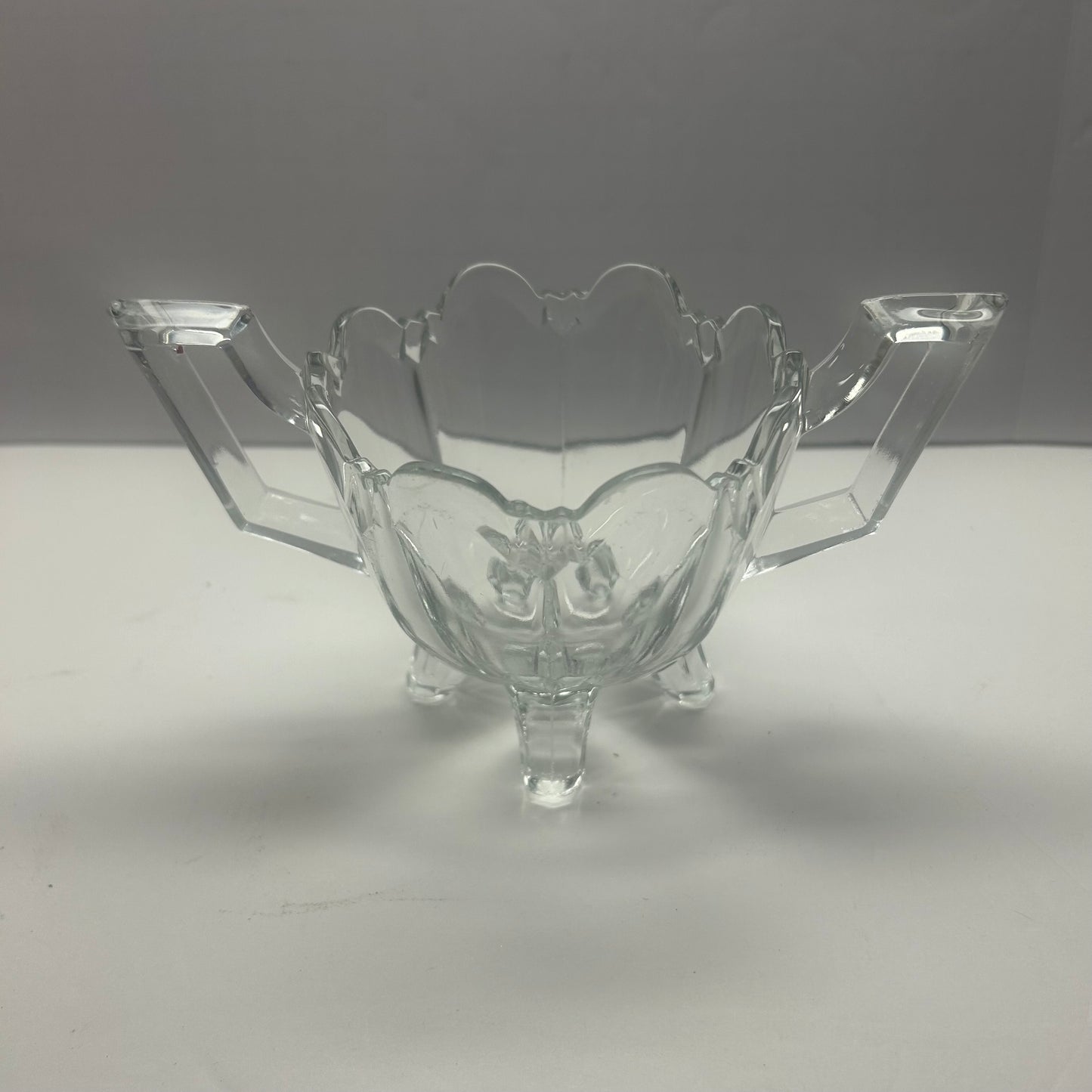 Glass Creamer and Sugar Dish
