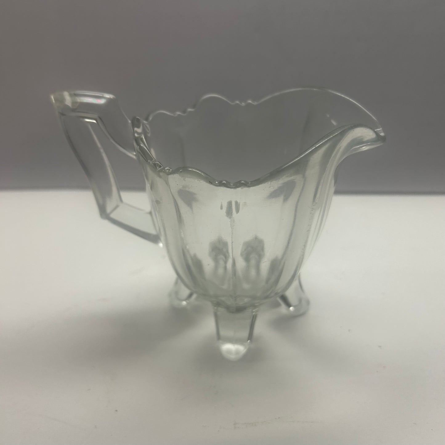 Glass Creamer and Sugar Dish