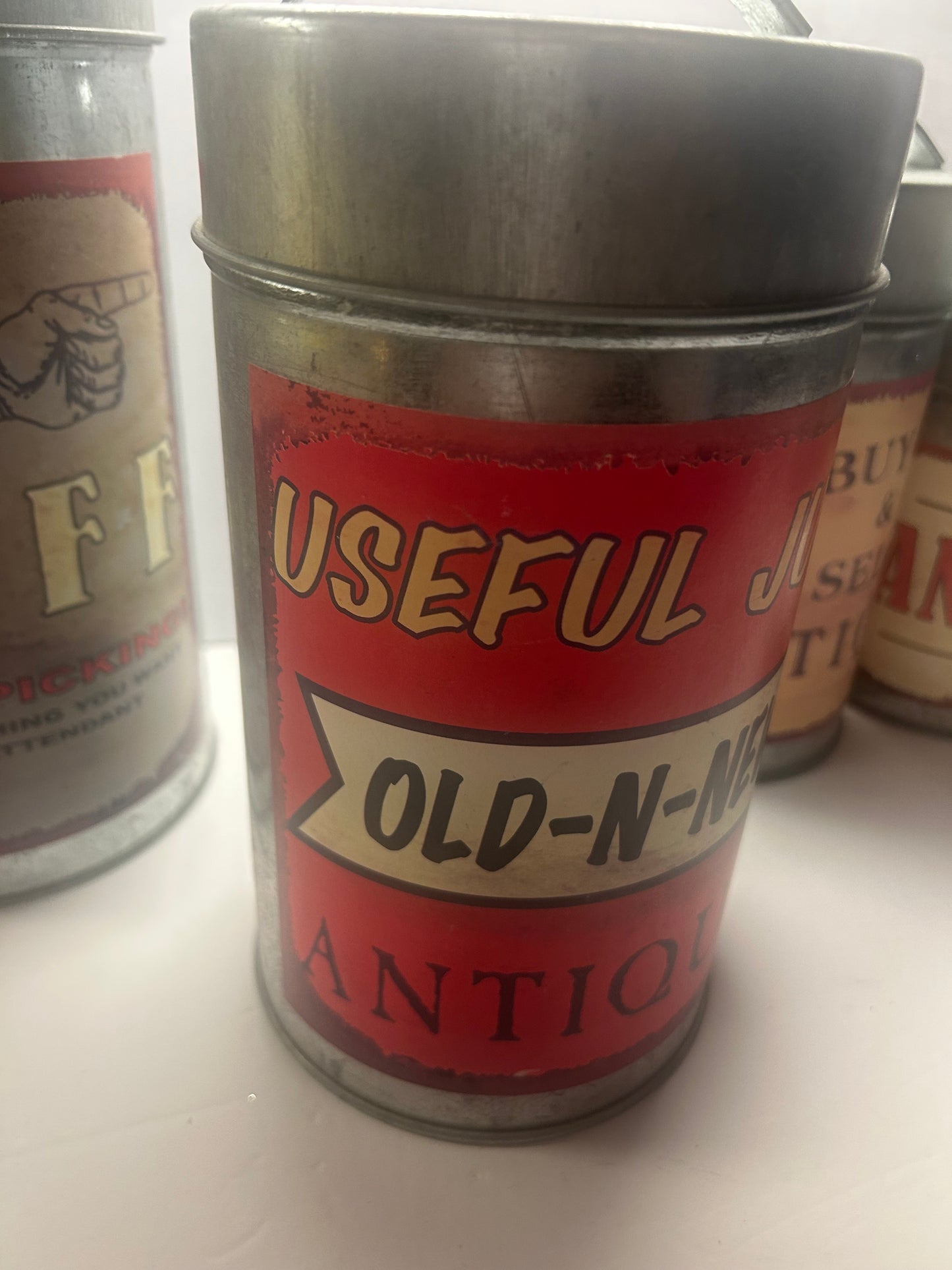 Antique Styled Metal Canisters/Storage Containers(set of 4)