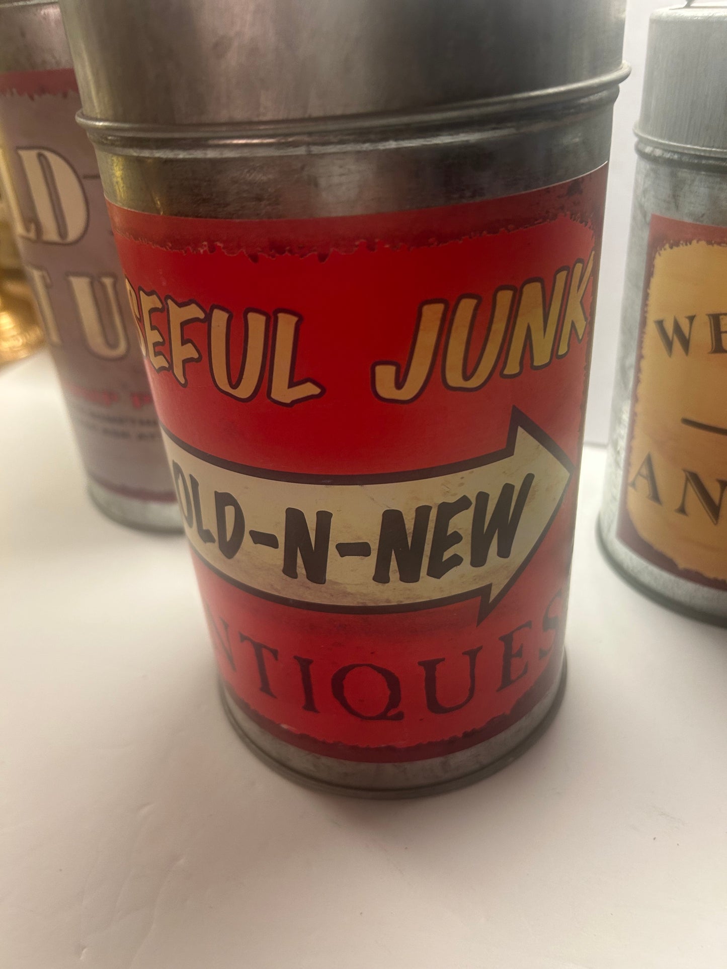 Antique Styled Metal Canisters/Storage Containers(set of 4)