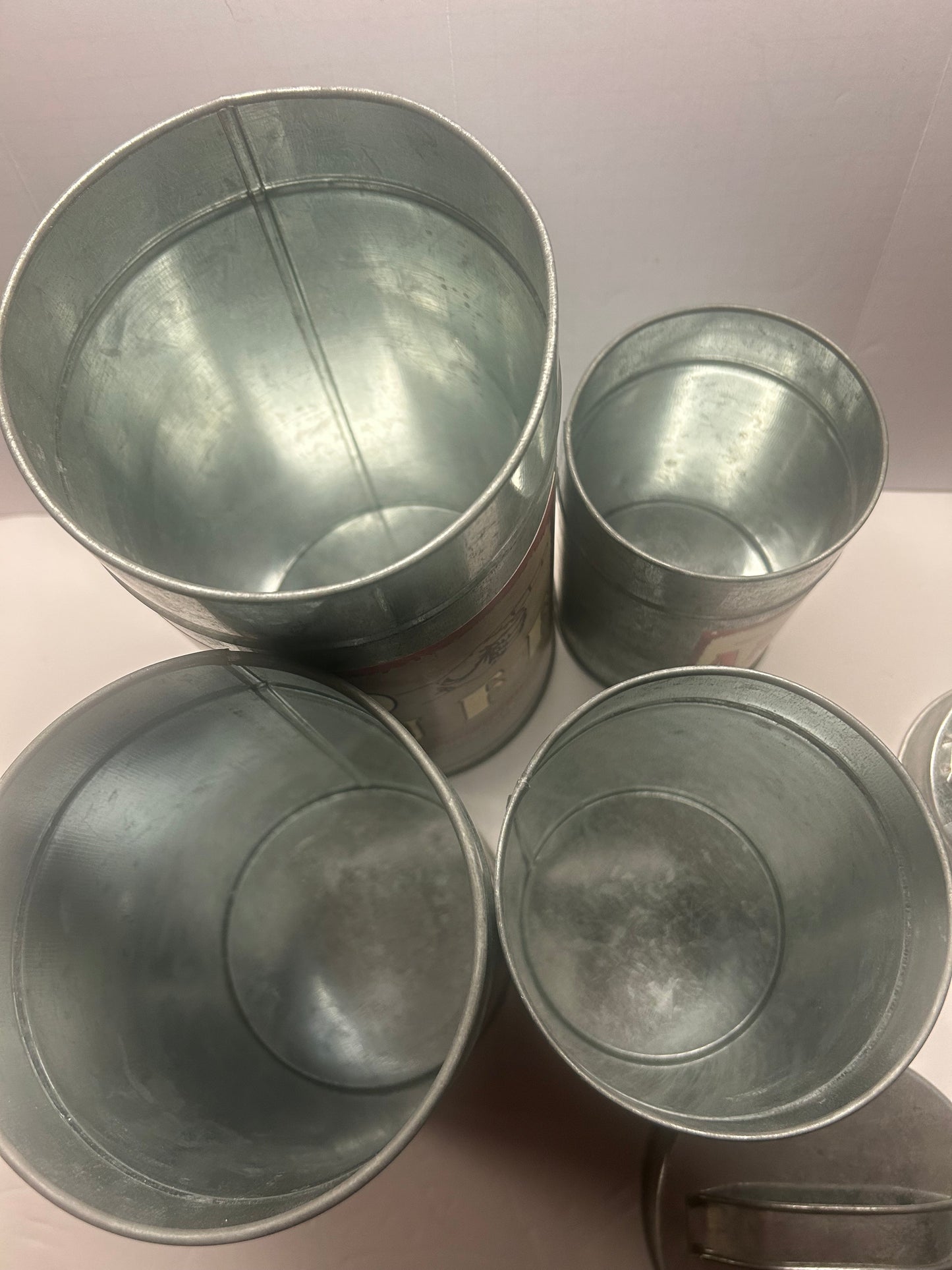 Antique Styled Metal Canisters/Storage Containers(set of 4)