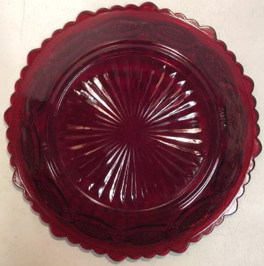 Vintage Avon Cape Cod Ruby Red Decorative Dessert/Pastry Plate