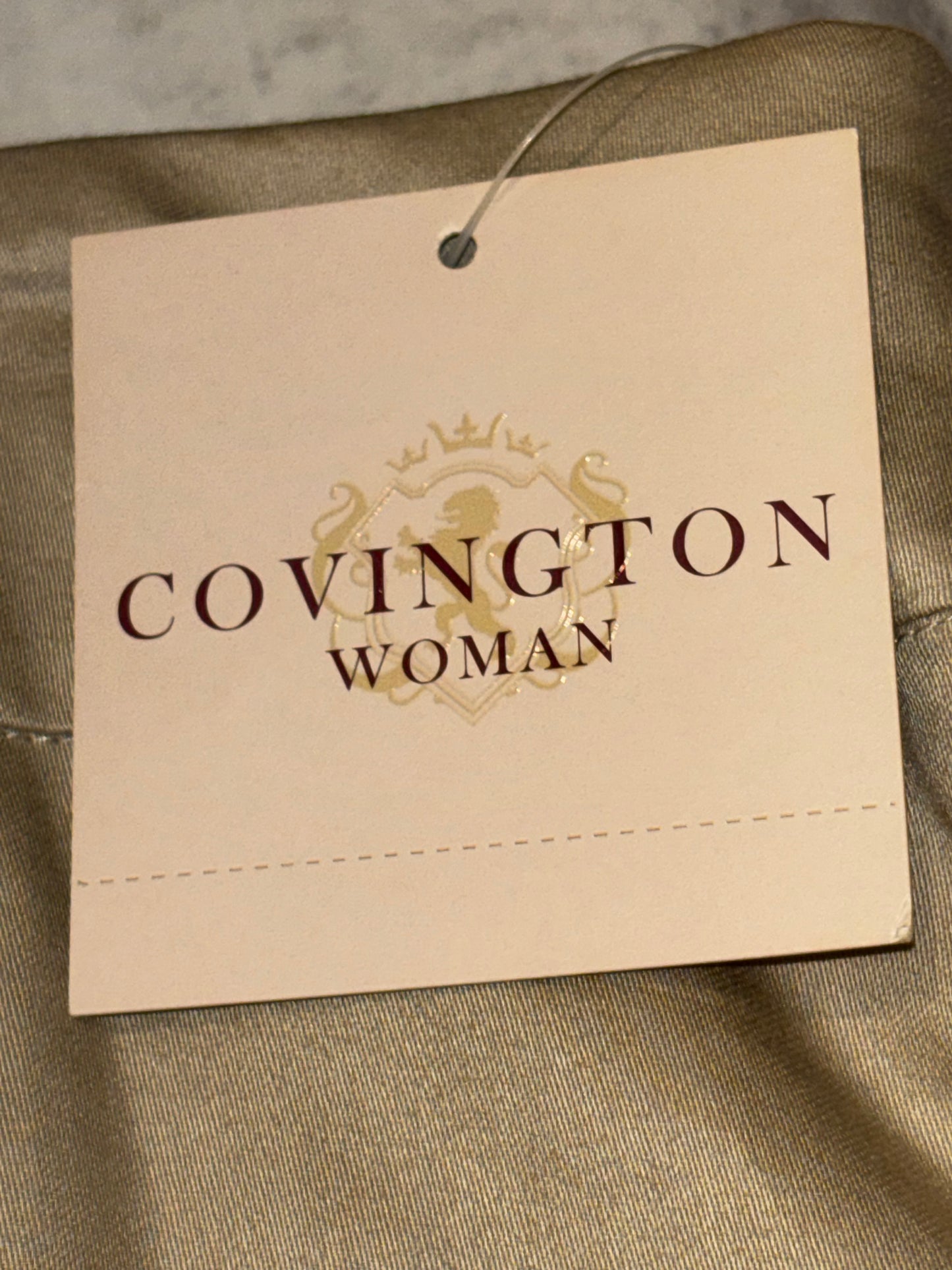 Covington Woman Tan Floral Embroidered Skirt size 16