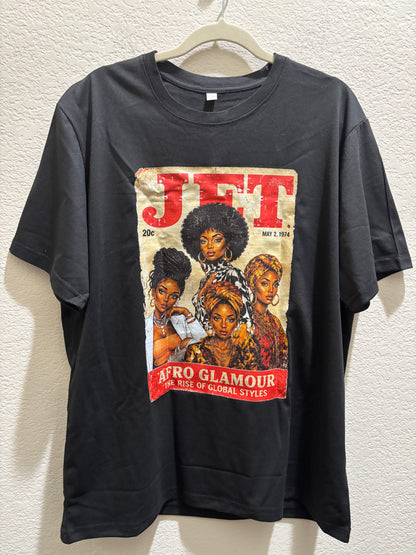 Jet Magazine Women’s Black T-Shirt size XL NWOT
