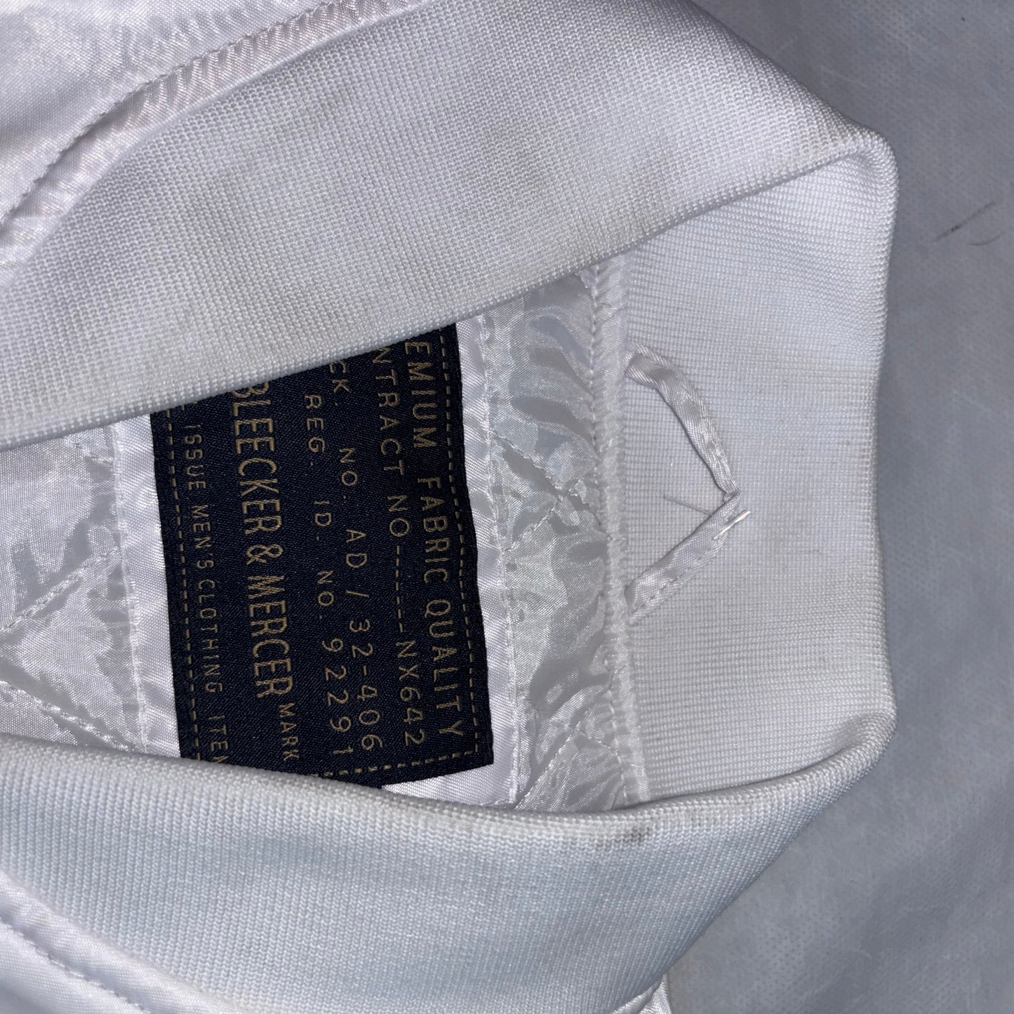 White bomber jacket, embroidered hip-hop characters men’s XL NWT