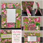 Pink and Green Floral Photo Frame 8x11