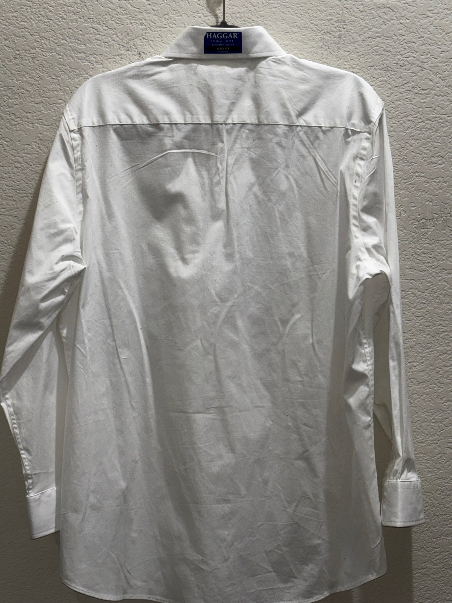 Haggar White Mens Button Down long sleeve shirt (NWT)