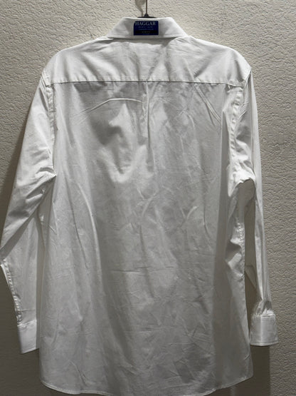 Haggar White Mens Button Down long sleeve shirt (NWT)