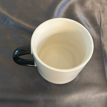 Mug white with black handle “My friend has four paws” 8oz