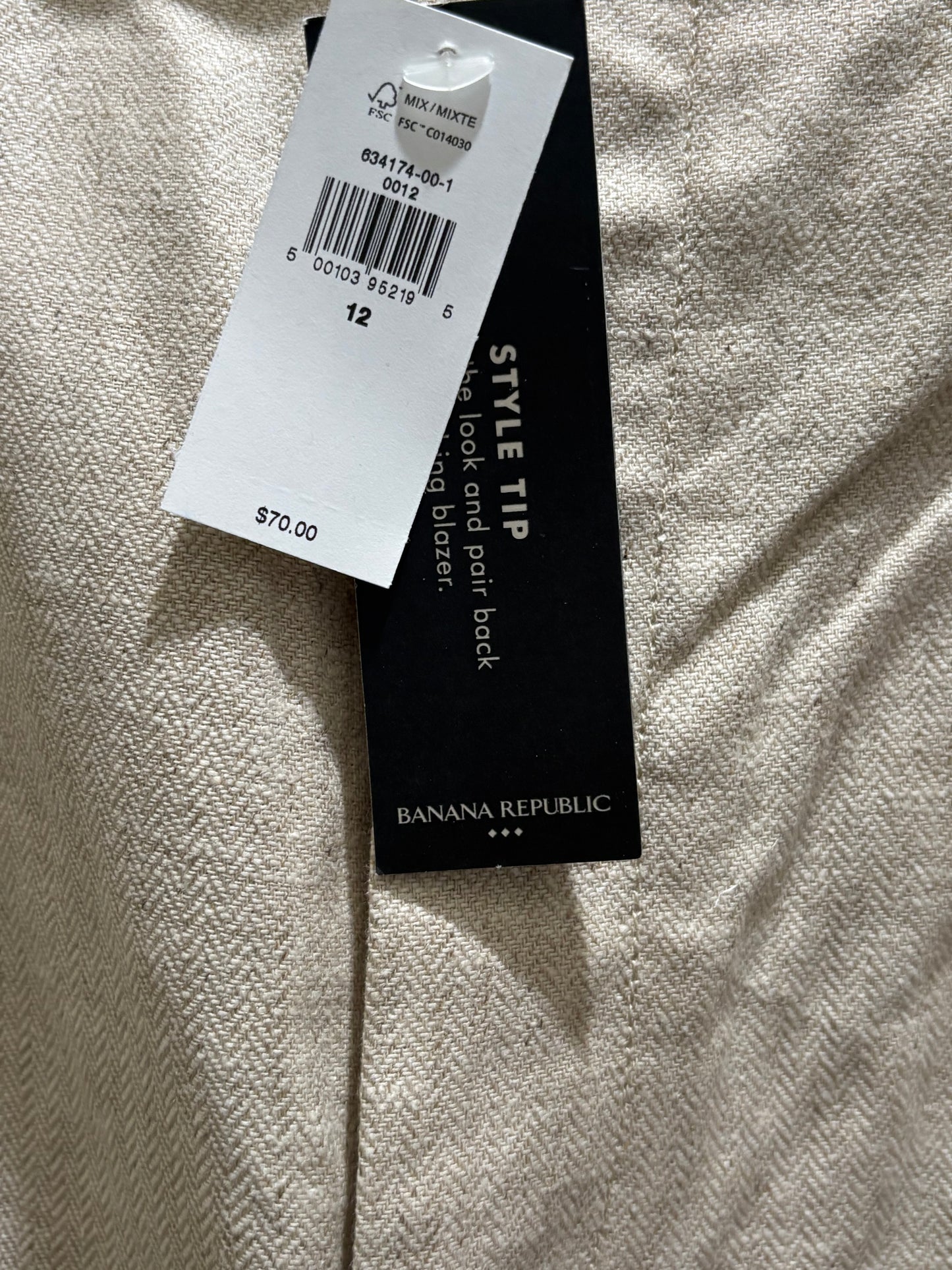 Banana Republic Women’s Tan Linen Blend Shorts size 12