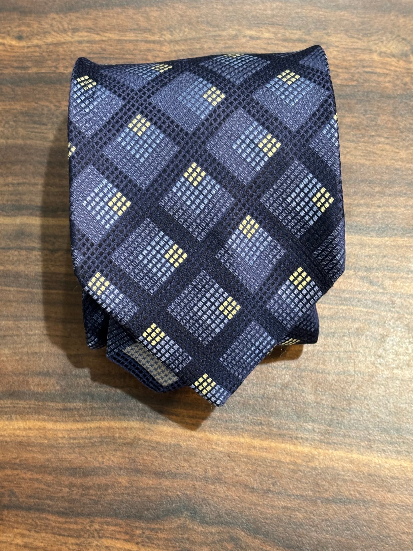 John W. Nordstrom Blue w/ Diamond Designs 100% Silk 61”