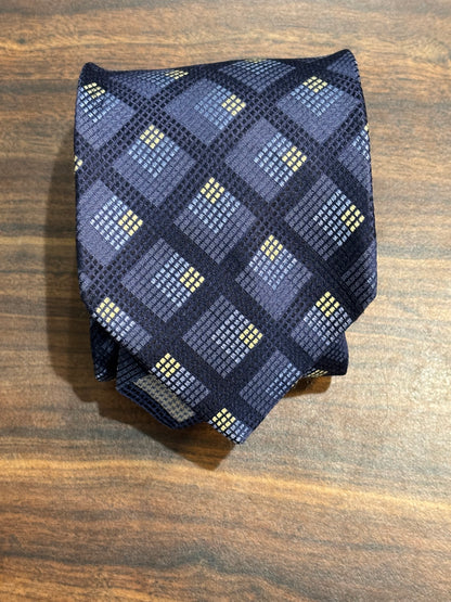 John W. Nordstrom Blue w/ Diamond Designs 100% Silk 61”