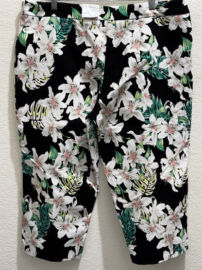 Time Tru Women’s Black Floral Capris size 2XL (20)
