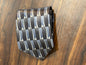 Enrico Guccini Charcoal Gray, Blue & White Tie 59” 100% Silk