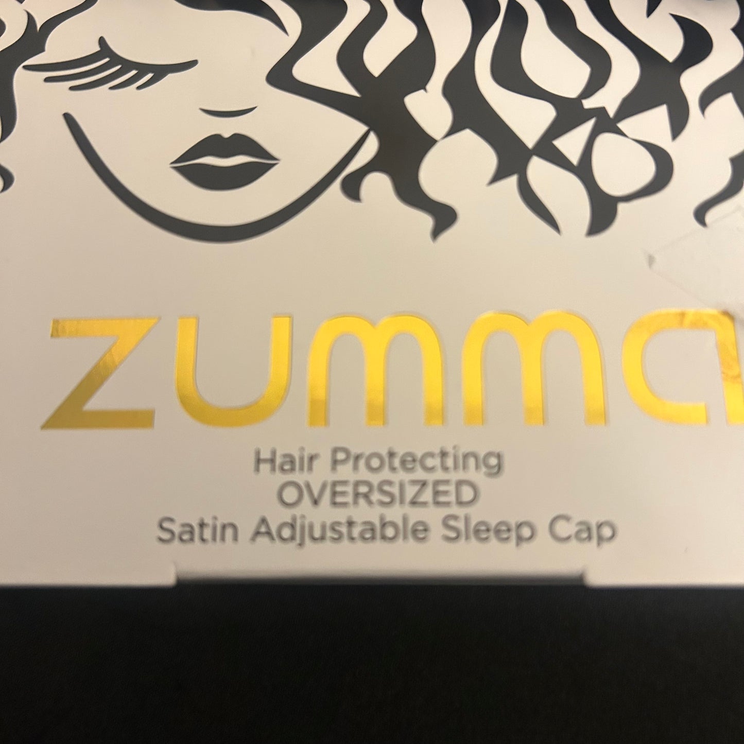 Zumma Satin Bonnet Black with Floral Design