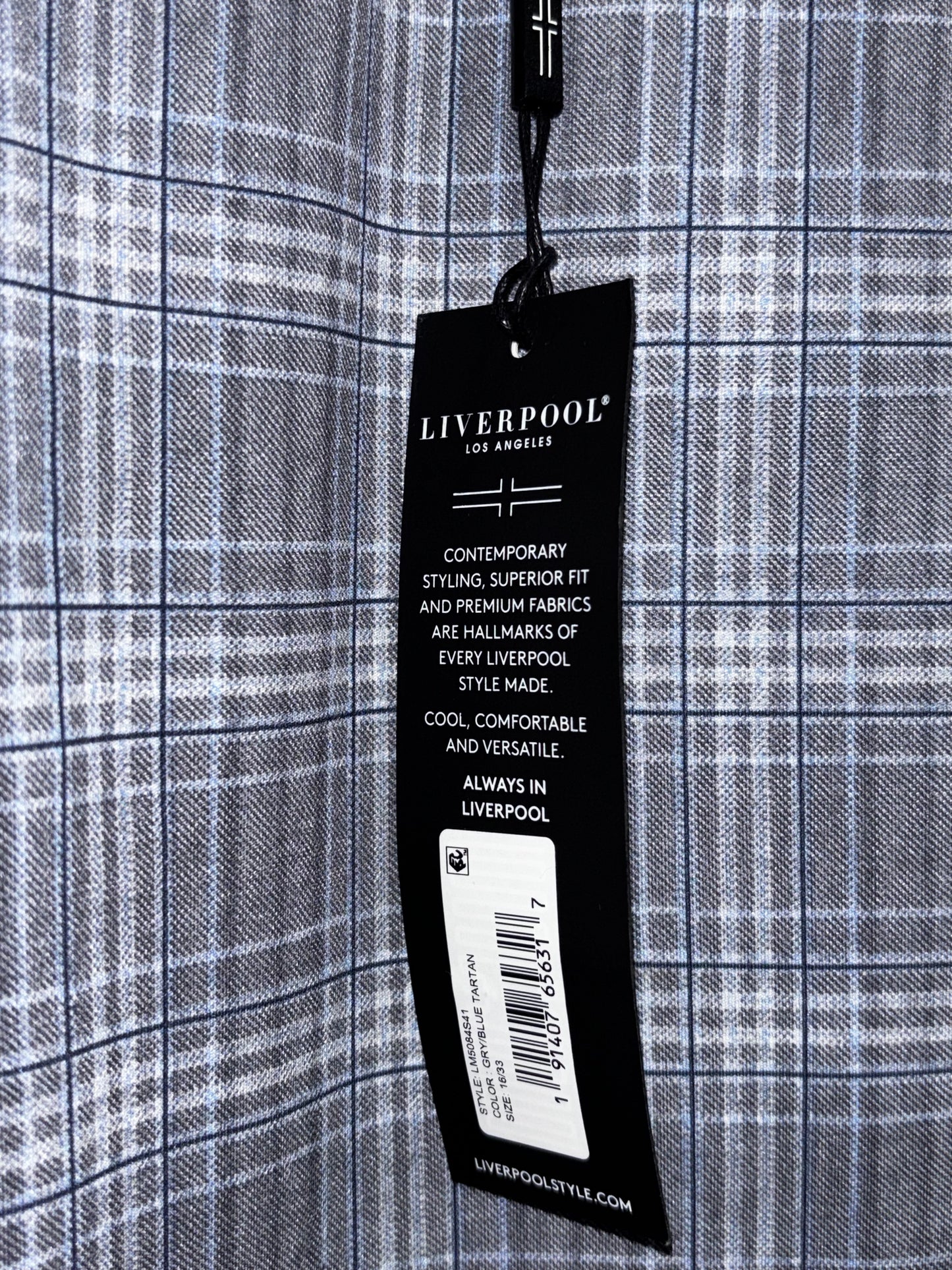 Liverpool Los Angeles Women’s plaid graypants size16