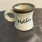 Mug “Mother” speckled ceramic pottery design 8oz