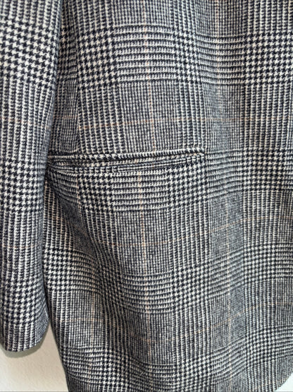 Thomas Grant, houndstooth plaid 100% camel hair suit jacket 46 long