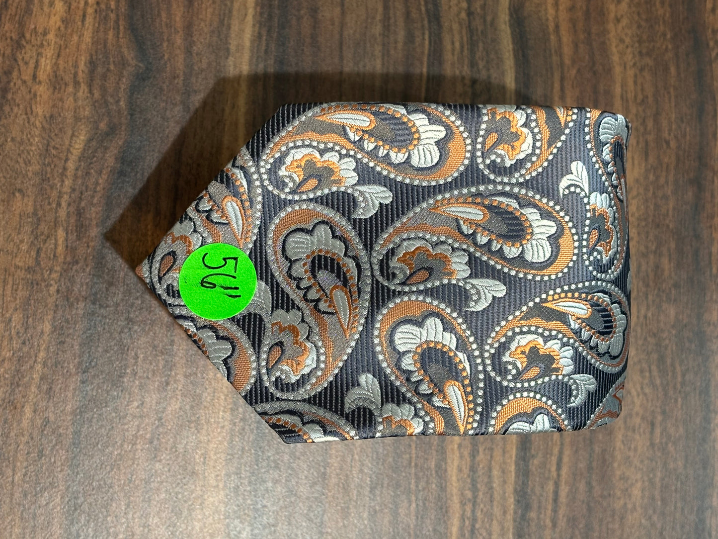 Wehiig Blue Paisley Design Tie 56” 100% Silk