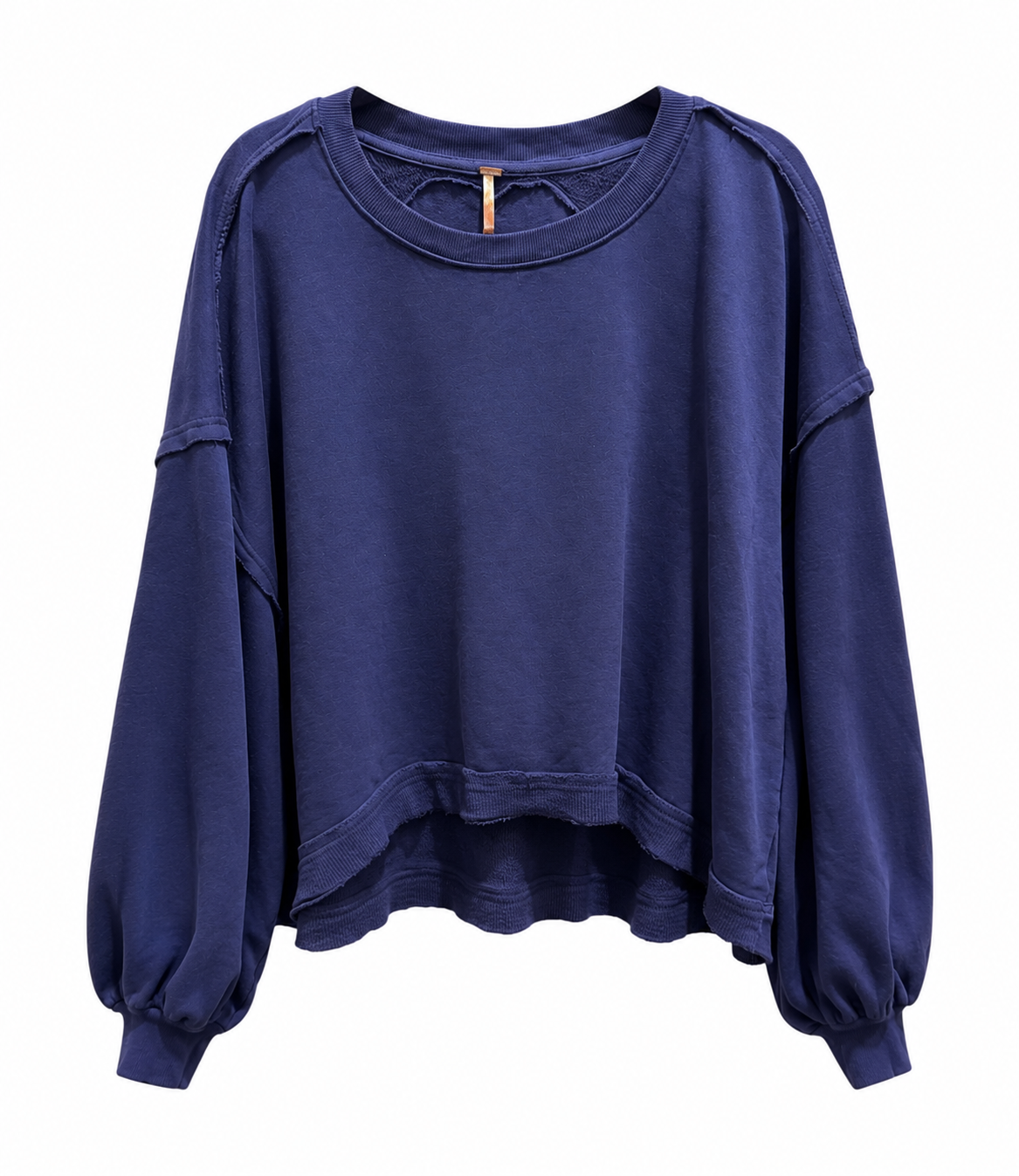 Free People, blue oversize sweatshirt women’s size medium ￼
