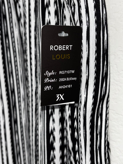Robert Louis Women’s Black White Wide Leg Pants size 3XL