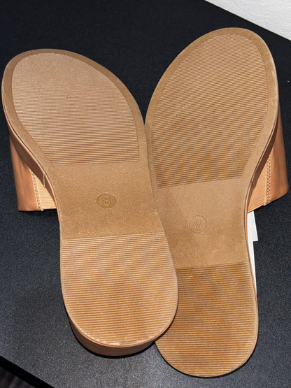 A new day tan wedge shoes Women’s size 8