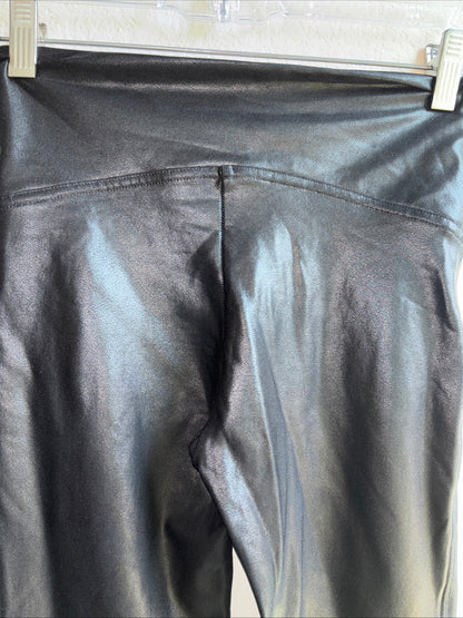 Spanx faux leather, black leggings, size medium women’s