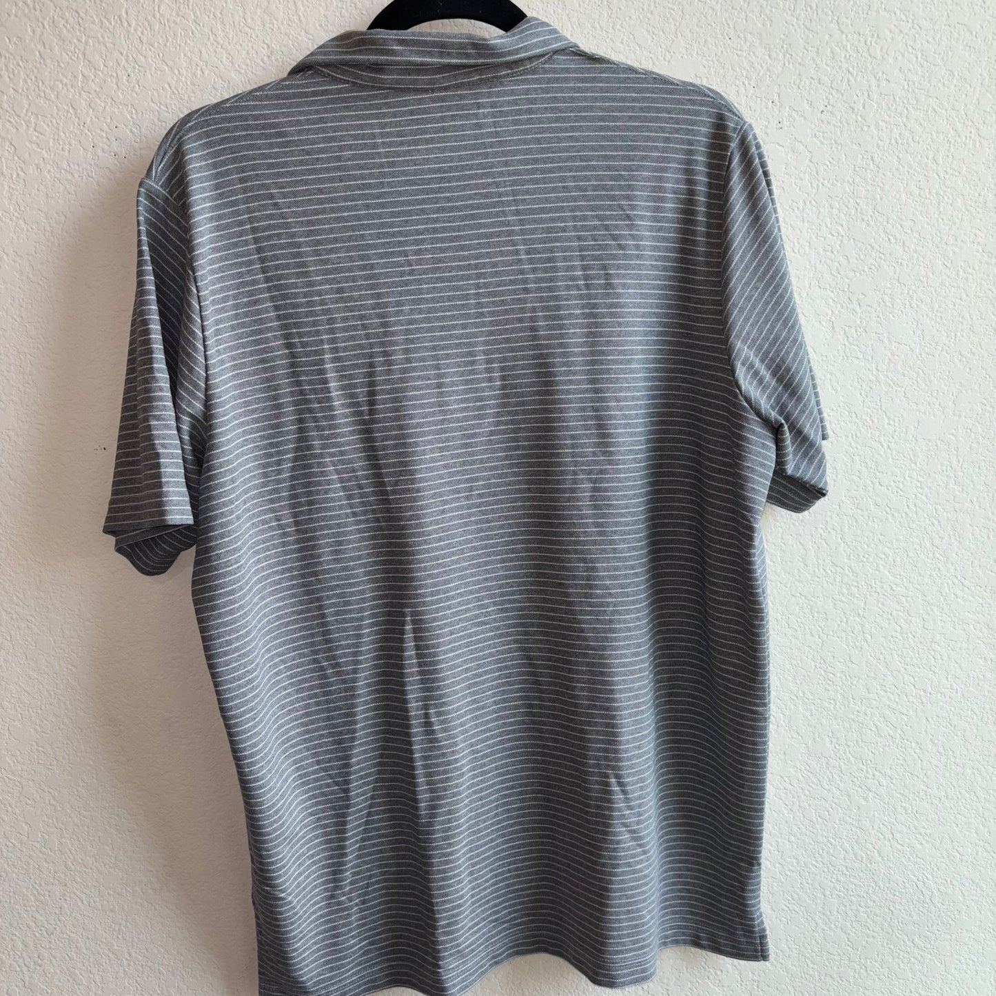Texas A&M Gray w/ White Stripes Polo Burgundy Logo