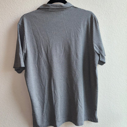 Texas A&M Gray w/ White Stripes Polo Burgundy Logo