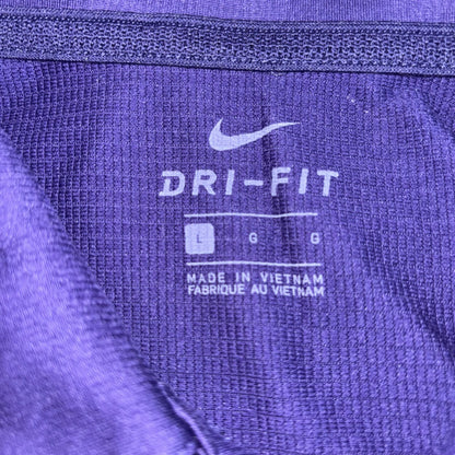 Nike Dri-Fit Purple Texas Christian University (TCU)Polo Shirt size large