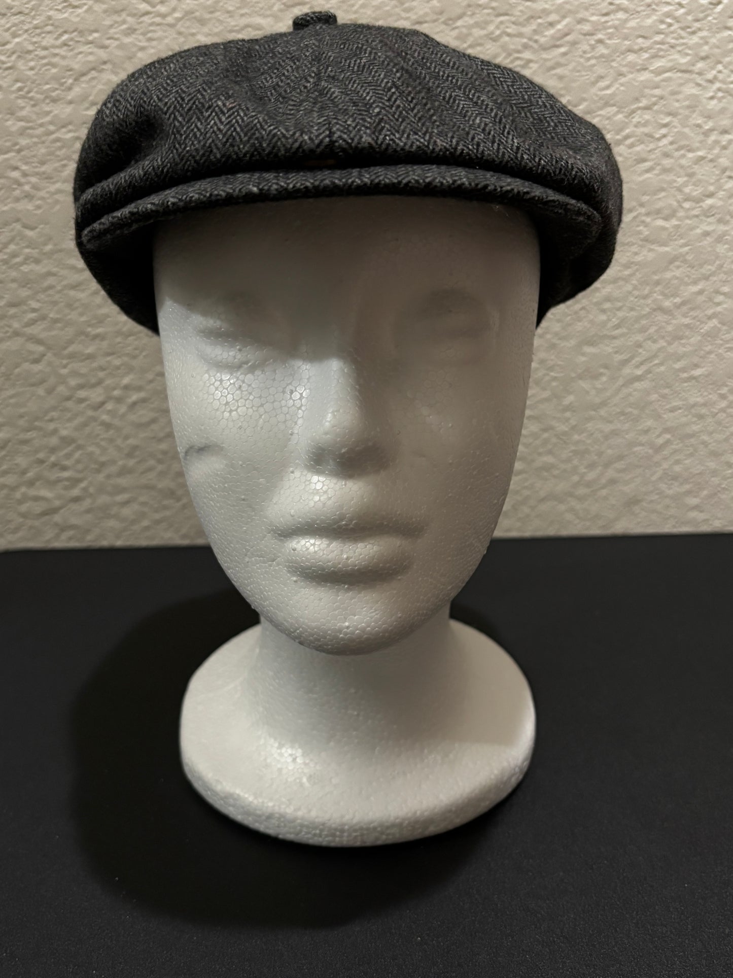 Born to Love Paperboy Hat Charcoal Gray Kids Large. Adult XS