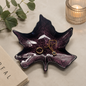 Iridescent Purple Maple Leaf Trinket/Candy Dish