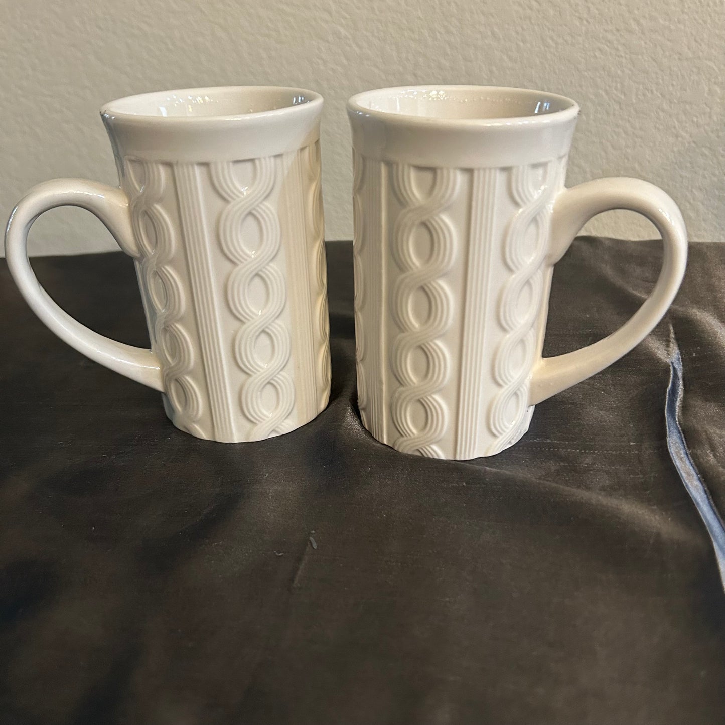 White Sweater Mug Set (2) 12oz