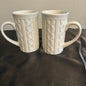 White Sweater Mug Set (2) 12oz