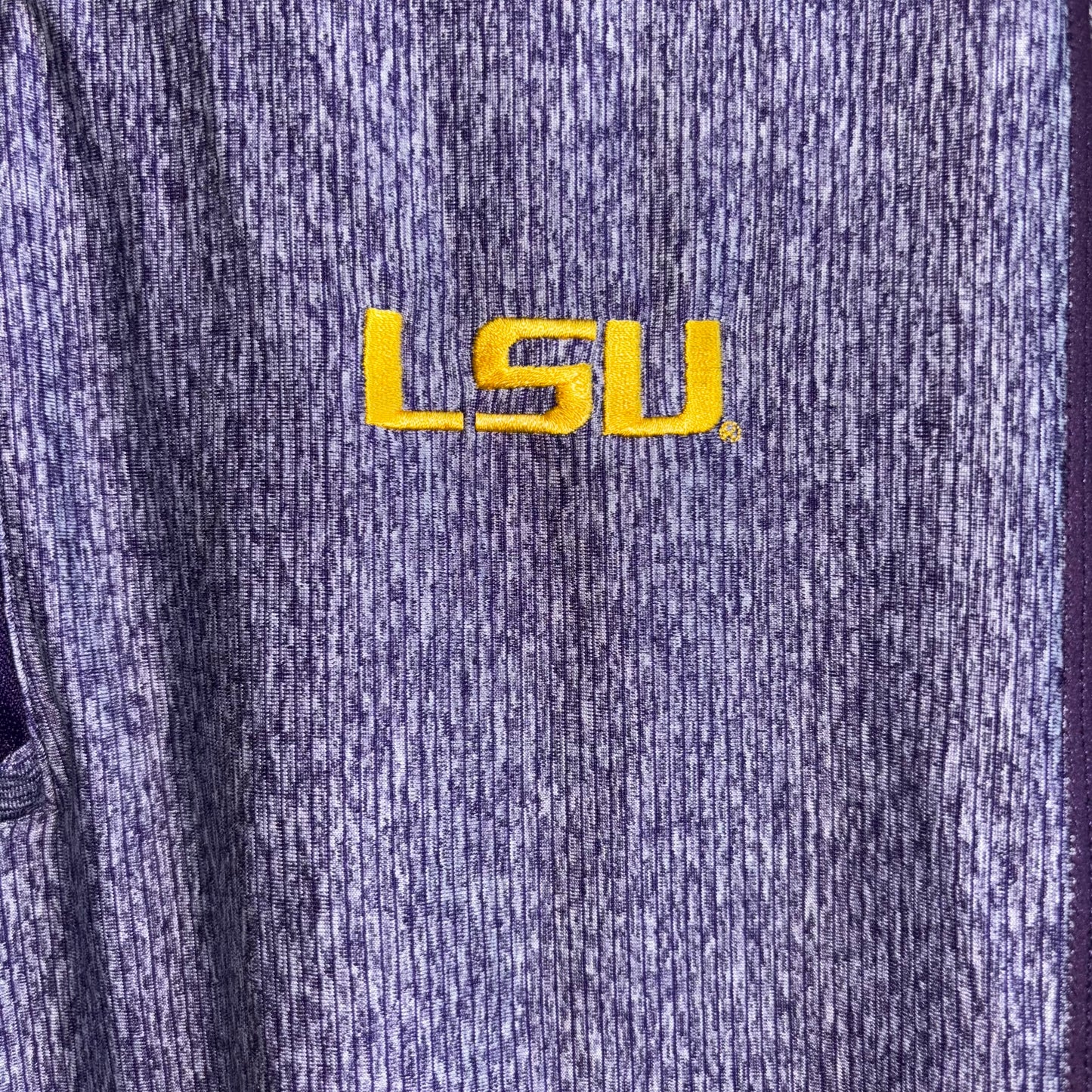 Louisiana State University (LSU) purple 1/4 Zip long sleeve Pullover shirt by Antigua