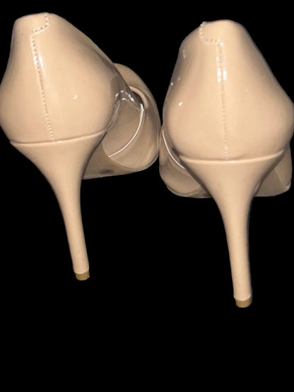Jessica Simpson Tan Round Toe Leather Heels size 7.5