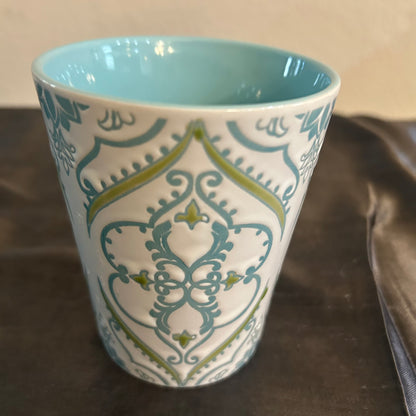 Mug Blue and White damask styled  8oz