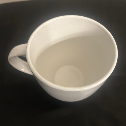 White Snowman face mug